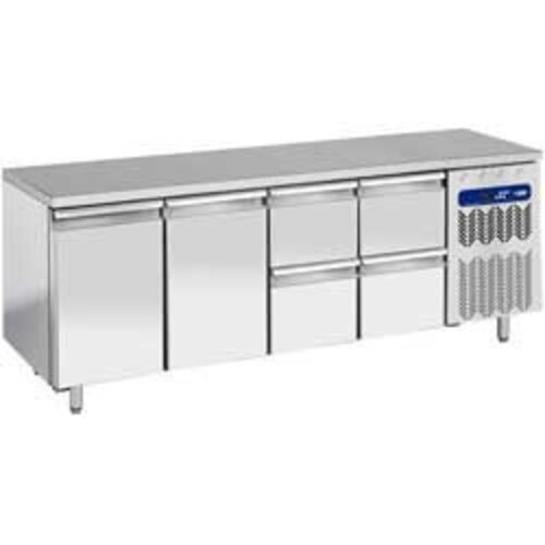 Diamond  Comptoir Réfrigéré | 4 Tiroirs + 2 Portes | 550 Litres | 2256x700x(h)880/900mm