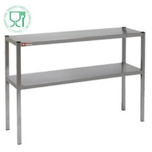 Diamond Etagère de "chef" inox 2 niveaux | 1200x300x(h)700
