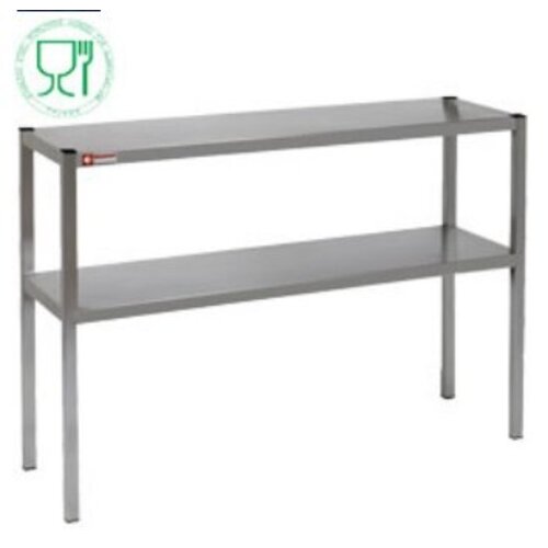 Diamond Etagère de "chef" inox 2 niveaux | 1400x300x(h)700
