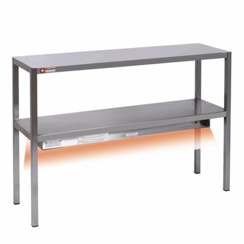Diamond Etagère de "chef" chauffante | inox 2 Niveaux | 1600x300x(H)700mm