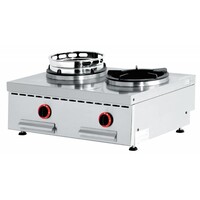 Feu wok gaz de Comptoir | 2 feux || 2 x 15kW