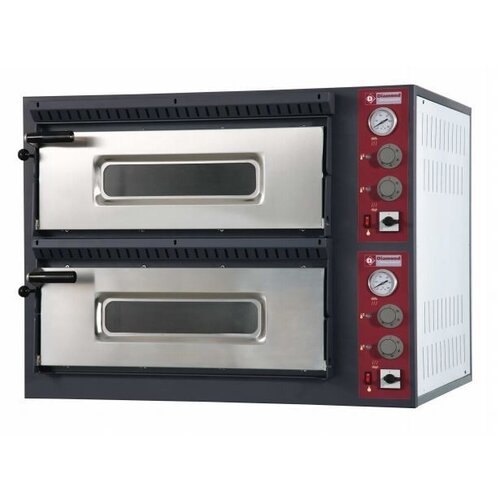 Diamond Four électrique à Pizza, 2 chambres | 2 x 4 Pizzas Ø 33cm | 400V | 9,4kW | 980x930x(H)750mm