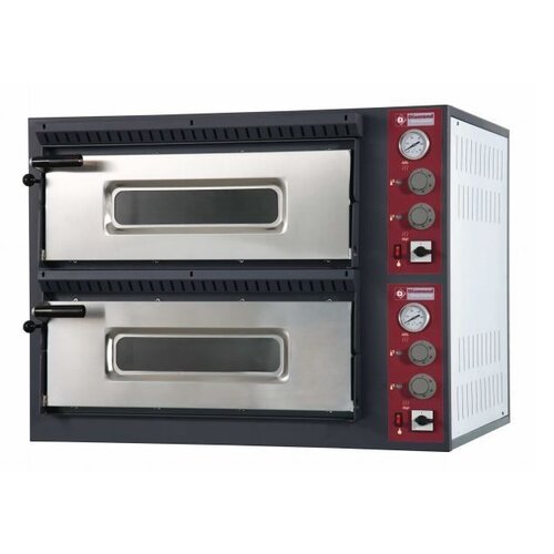 Diamond Four électrique à Pizza, 2 chambres | 2x 6 Pizzas Ø 33cm | 14,4kW | 980x1210x(H)750mm