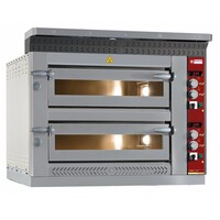 Four électrique à pizzas, 2 chambres | 2x 6 Pizzas Ø 35cm | 13,2kW | 1070x1360x(H)720mm
