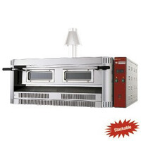 Four pizzas à gaz | Gaz naturel et Propane | 9 Pizzas Ø 33cm | 24kW | 1390x1300x(H)500mm