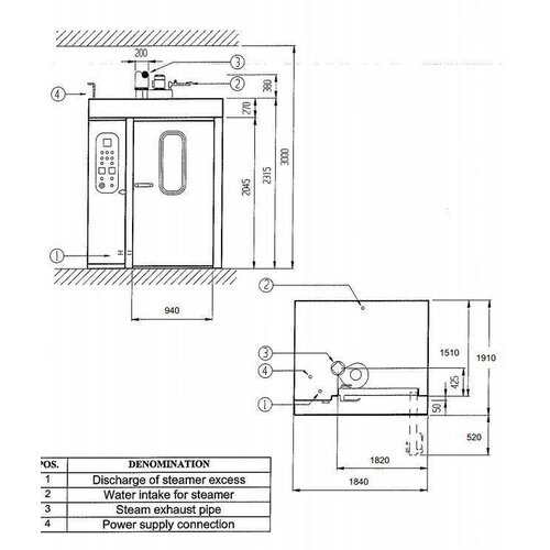 Diamond Four pour boulangerie et pâtisserie | Rotatif | 15/18 niveaux (600x800 mm) | 400v | 185x204x(h)254cm
