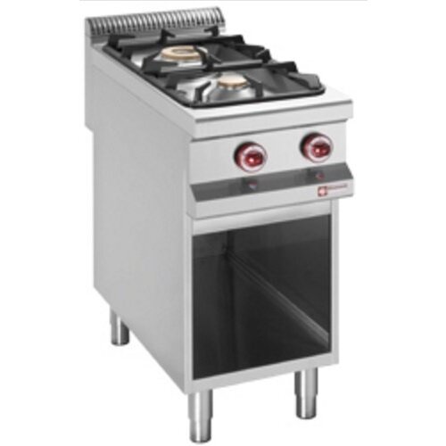 Diamond Fourneau à gaz | 2 feux | 3,2 et 5,5kW | armoire ouverte | 400x900x(h)850/920mm