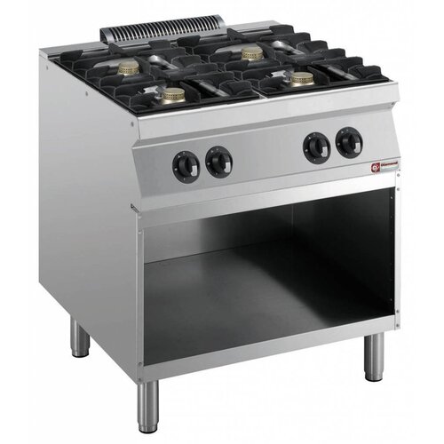 Diamond Fourneau à gaz | 4 Feux | sur  Soubassement ouverte | 5,5kW | 800x700x850/920(h)mm