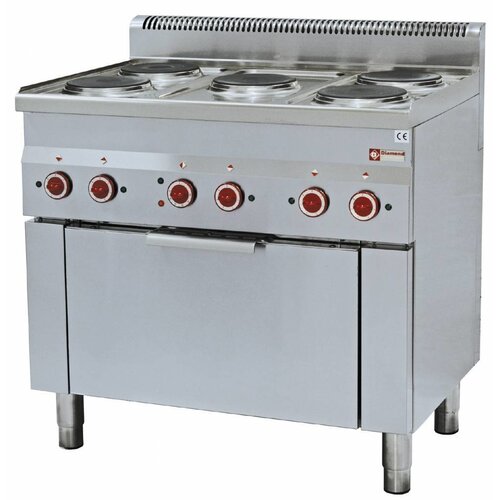 Diamond Fourneau électrique |  four convection électrique GN 1/1 | 5 Plaques | 400V | 14kW | 900x600x(h)850/970mm