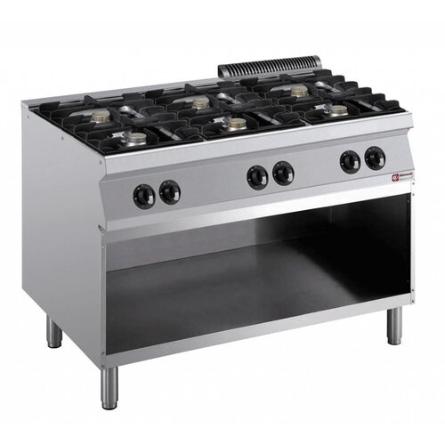 Diamond Fourneau électrique | 6 Feux | 5,5kW |   Soubassement ouverte | 1200x700x(h)850/920mm