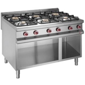 Diamond Fourneau gaz | 6 Feux | 3,2 et 5,5 et 7kW |armoire ouverte | 1200x900x(h)850/920mm