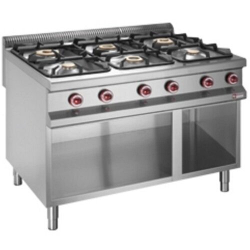 Diamond Fourneau gaz | 6 Feux | 3,2 et 5,5 et 7kW |armoire ouverte | 1200x900x(h)850/920mm