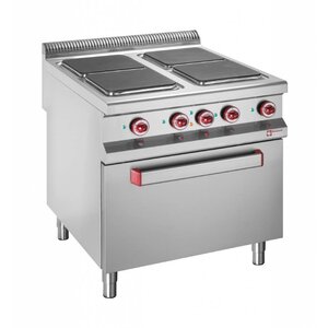 Diamond Fourneau électrique | 4 plaques carrées | 400V | 3 et 4kW | Four électrique | 800x900x(h)850/920mm