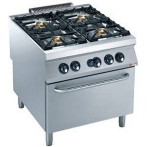 Diamond Fourneau gaz | 4 feux vifs |four gaz GN 2/1 "POWER" | 800x900x(h)850/920mm