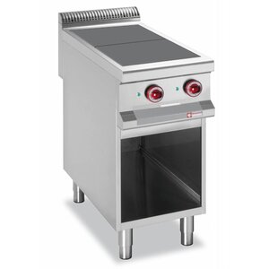 Diamond Fourneaux électriques Inox | 2 plaques affleurantes 300x300mm | 5kW | armoire ouverte | 400x900x850/920(h)mm