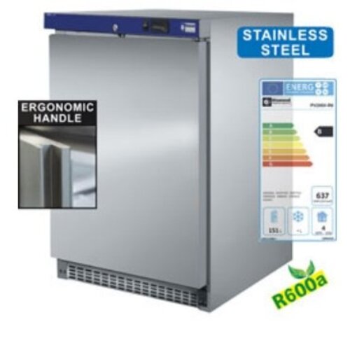 Diamond Réfrégirateur Ventilé INOX | 150 Litres | 3 Grilles | 600x580x(h)840mm