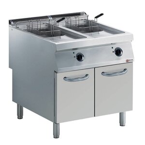 Diamond Friteuse cuve "Y" | Electrique | 2 x 15 Litres |  Brûleurs extérieurs | sur meuble | 800x900x(h)850/920mm