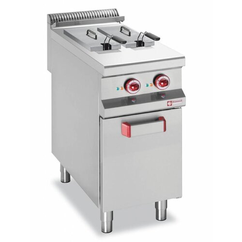Diamond Friteuse Electrique Inox | 2x8 Litres | sur meuble fermé | 10,5kW | 400x900x850/920(h)mm