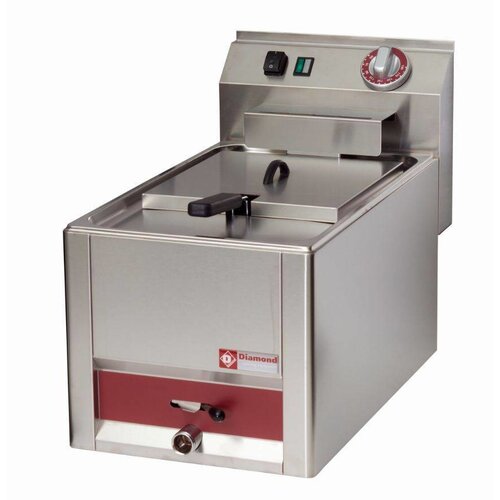 Diamond Friteuse Electrique | 8 Litres | avec robinet de vidange | zone froide | Top | 3kW | 330x600x(H)290mm