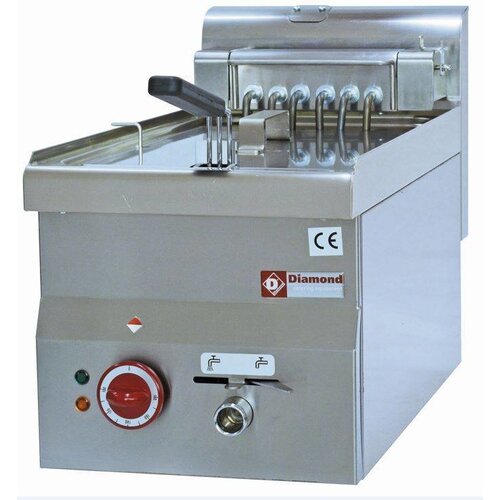 Diamond Friteuse Electrique | Inox | 10 Litres |  robinet de vidange |  zone froide | Top | 230V | 7,5kW | 300x600x(H)280/400mm