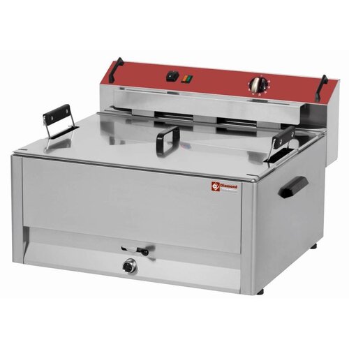 Diamond Friteuse | Electrique |  zone froide | 30 Litres | 400V | 9kW | 670x650x(h)370mm