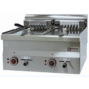 Diamond Friteuse Electrique Double Inox | 10 Litres | Top | 400V | 15kW | 600x600x(H)280/400mm