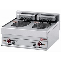 Friteuse Electrique Double Inox | 10 Litres | Top | 230V | 15kW | 600x600x(H)280/400mm