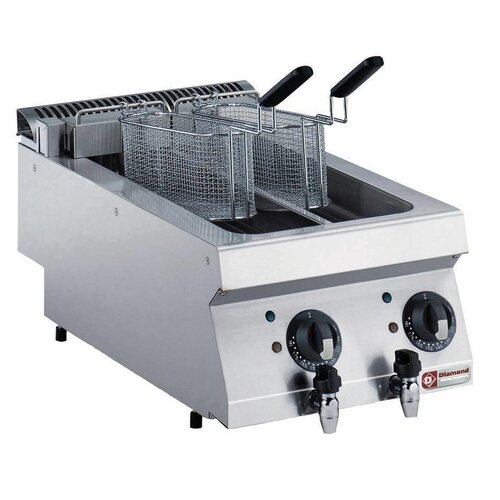 Diamond Friteuse Electrique | 2x5 Litres |Top Inox | 400V/9kW | 400x700x250/320(h)mm