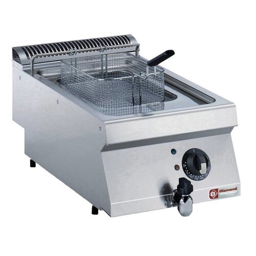 Diamond Friteuse Electrique cuve en "Y" | Inox | 7 Litres | éléments extérieurs -TOP- | 400V/5,4kW | 400x700x250/320(h)mm