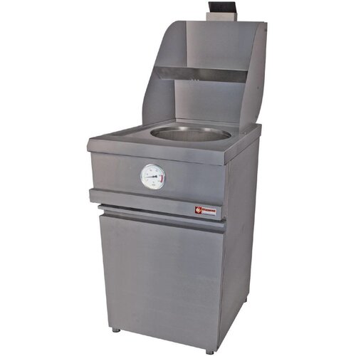 Diamond Friteuse Gaz Inox | cuve ronde 13 Litres | Porte tournante | 535x870xh930/1507mm
