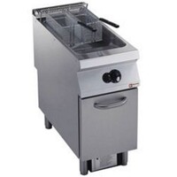 Friteuse gaz 1 cuve "Y" | 23 Litres | Brûleurs extérieurs | sur meuble | 400x900x(h)850/920mm