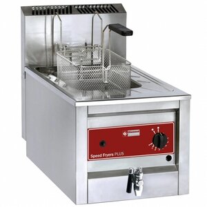 Diamond Friteuse Inox Gaz | 12 Litres | Jusqu'`a 190°C | robinet de vidange | TOP | 400x600x525(h)mm