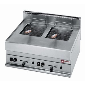 Diamond Friteuse Gaz | 2x8 Litres Pro | Top | 11kW | 700x650x(H)280/380mm