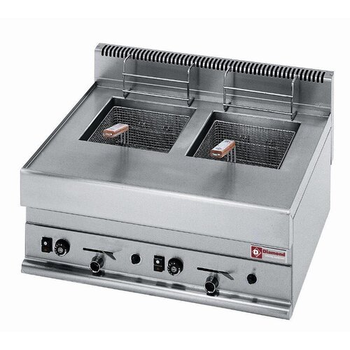 Diamond Friteuse Gaz | 2x8 Litres Pro | Top | 11kW | 700x650x(H)280/380mm
