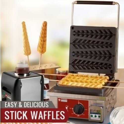 Diamond Gaufrier électrique "épi sur bâtonnet" | 4 pcs | minuterie | 305x440x(h)230mm | 1.6kW