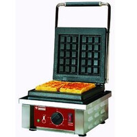 Gaufrier électrique 2 pièces, "Type Bruxelles 3x5" | avec contrôle thermostatique |305x440x(h)230mm | 1.5kW