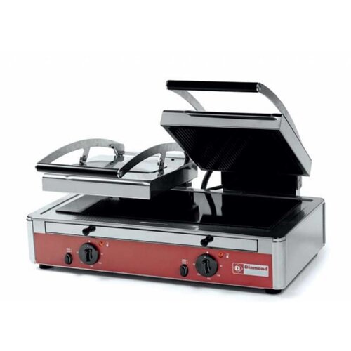 Diamond Grill Panini DOUBLE | Vitrocéramique | 640x445x(h)245mm | 3,4 kW