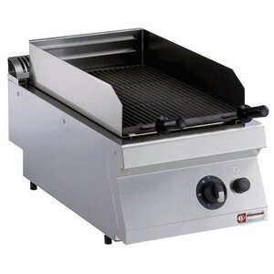 Diamond Grill pierre de lave gaz inox | Top | grille en fonte 1/2 mod. 330x540mm | 400x700x250/320(h)mm