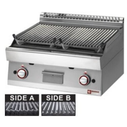 Diamond Grill pierre de lave gaz inox | 1/1 module| 800x700x280(h)mm