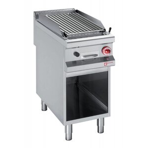 Diamond Grill pierre de lave gaz | 11 kW |  armoire ouverte GN1/1 |  grille "2 faces" | 400x900x850/920(h)mm