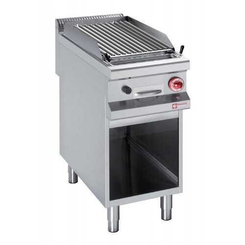 Diamond Grill pierre de lave gaz | 11 kW |  armoire ouverte GN1/1 |  grille "2 faces" | 400x900x850/920(h)mm