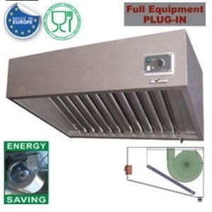 Diamond Hotte complète (7/7-1500 M3/h) 120 Pa | variateur, | 2 filtres  | 1000x700xh460mm