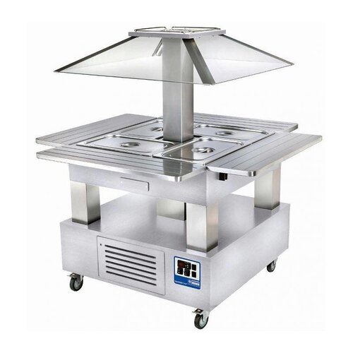 Diamond Ilot buffet chauffant, bain marie, 4x GN1/1-150 (Bois Blanc) Diamond Ilot buffet chauffant, bain marie, 4x GN1/1-150 (Bois Blanc)