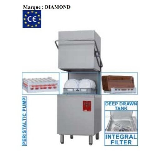 Diamond Lave-vaisselle Capot ECO | Panier  500x500mm | Cycle 60/120 sec | 230/400V/3N | 710x818xh1530/2010(h)mm