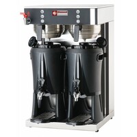 Machine à café filtres | Remplissage automatique | 4,4 kW | 2 containers dispenser 2x 2,5 Litres | robinet eau chaude