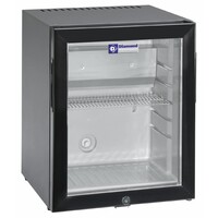 Minibar Noir Porte Vitrée | +4°/+10°C | 32 Litres | 402x406x500(h)mm