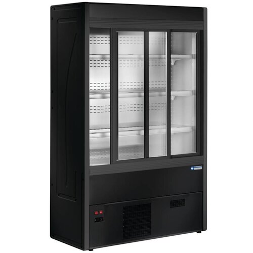 Diamond Meuble Réfrigéré Noir | 3 Etagères | Portes Coulissantes | 750W | 1000x545x(h)1900mm