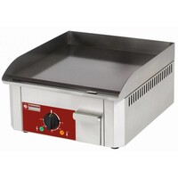 Plaque à snacker électrique, surface émaillée | Lisse | 40x45x(h)19cm | 3kW