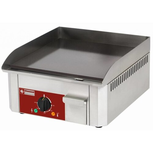 Diamond Plaque à snacker électrique, surface émaillée | Lisse | 40x45x(h)19cm | 3kW