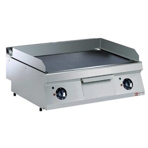 Diamond Plaque de cuisson | électrique | INOX | chrome dur | 2/3 Lisse en 1/3 rainurée | TOP | 400V/9kW | 800x700x250/320(h)mm